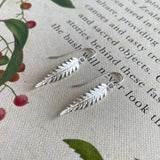 silver fern earrings. kiwiana earrings
