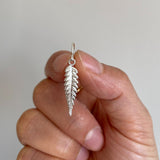 silver fern earrings