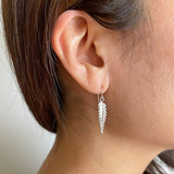 silver fern earrings