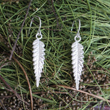 silver fern earrings sterling silver