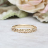 Silver fern ring in gold