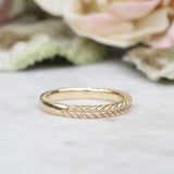 Gold silver fern ring
