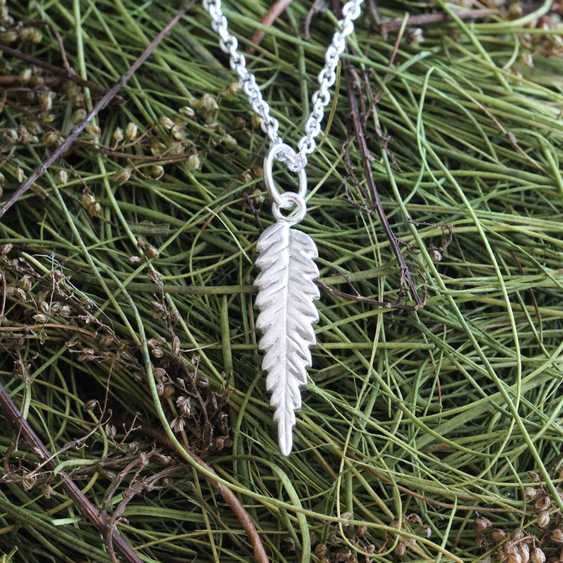 silver fern necklace sterling silver