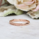 Silver fern band in rose gold