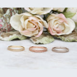 Silver fern rings in gold