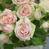 Rose necklace in rose gold