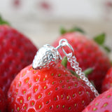 strawberry necklace sterling silver