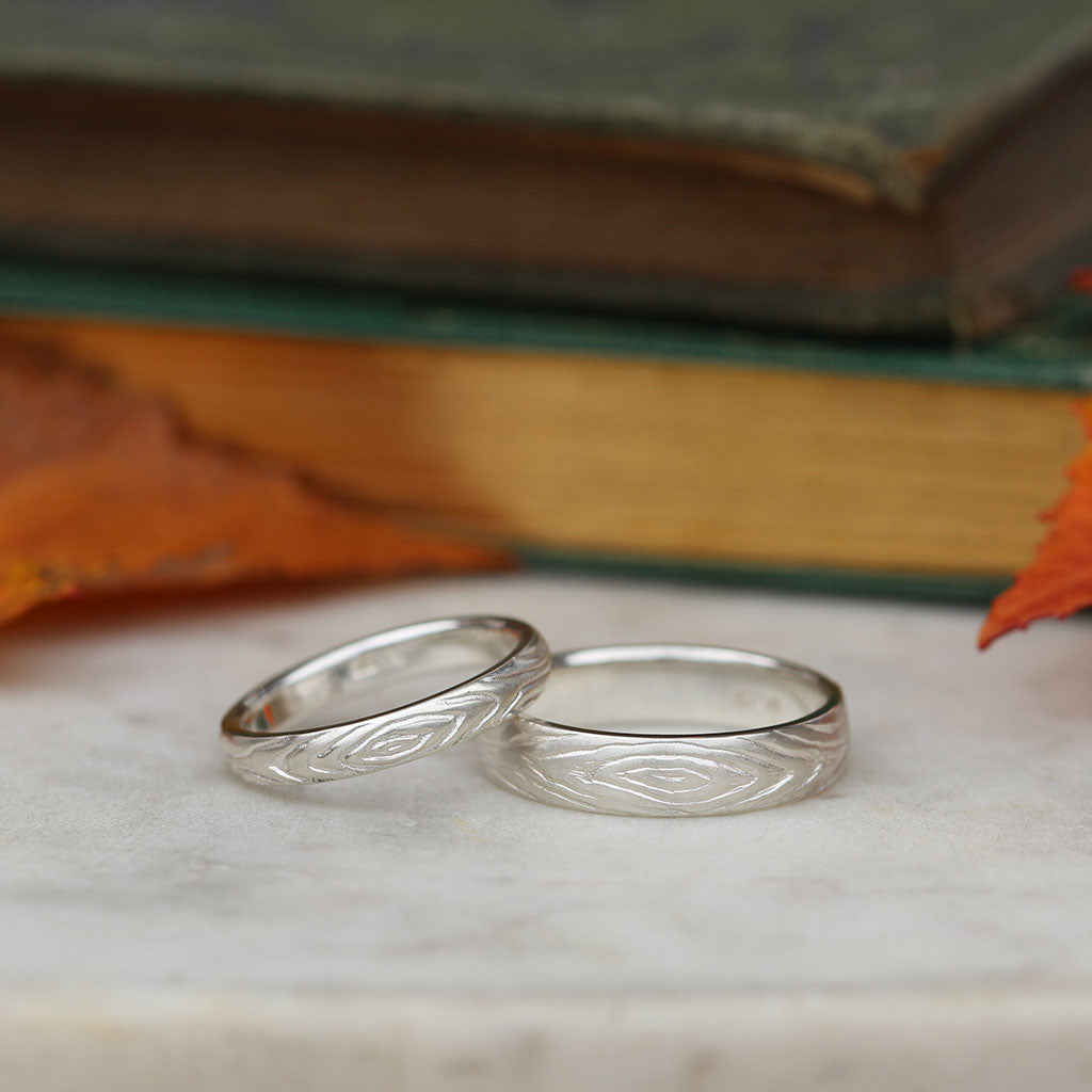Tree wedding rings