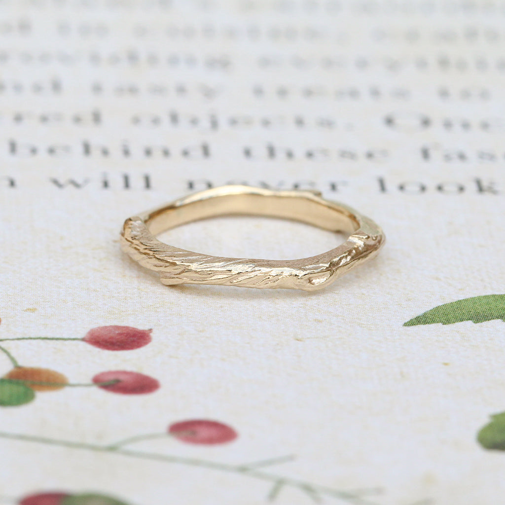 nature inspired wedding ring