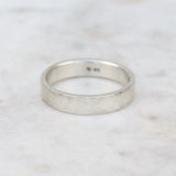 Wide hammered flat ring