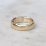 Gold hammered wedding ring