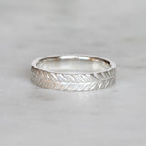 silver fern men's wedding ring