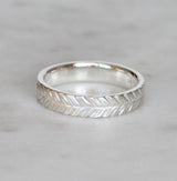 silver fern men's wedding ring