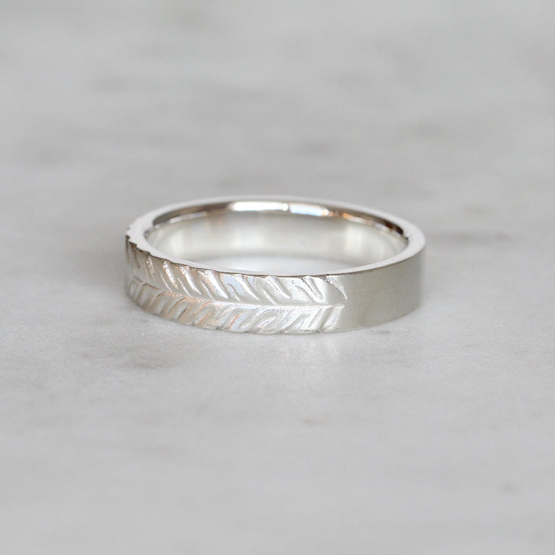 silver fern men's ring