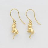 cat earrings gold