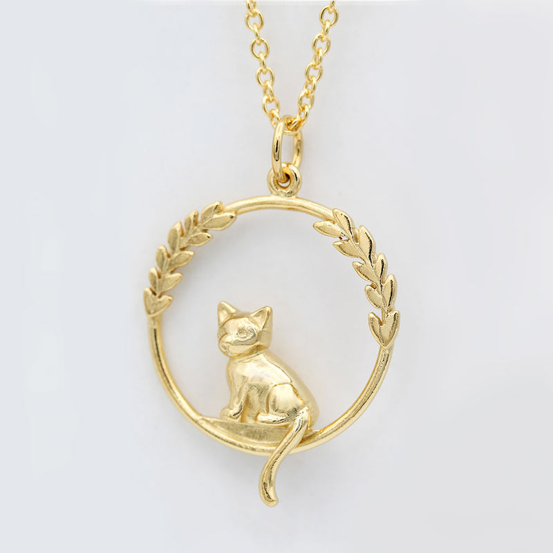 cat necklace gold