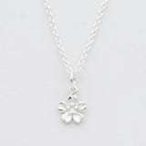 cherry blossom necklace silver