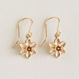 daffodil dangle earrings