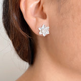 sterling silver daffodil earrings