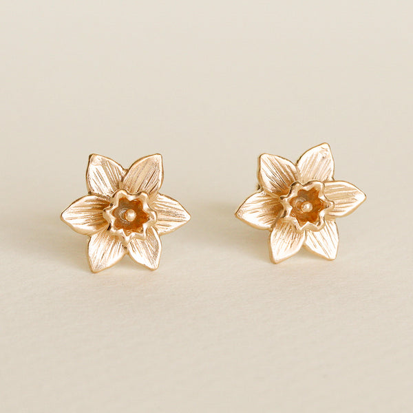 daffodil earrings gold