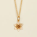 daffodil necklace gold plated silver