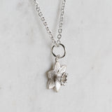 silver daffodil necklace