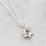 daffodil necklace in sterling silver