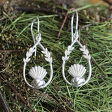 fantail earrings sterling silver