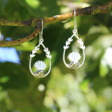 fantail earrings. NZ native bird jewellery