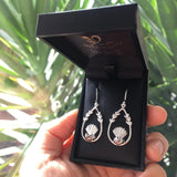 fantail earrings silver