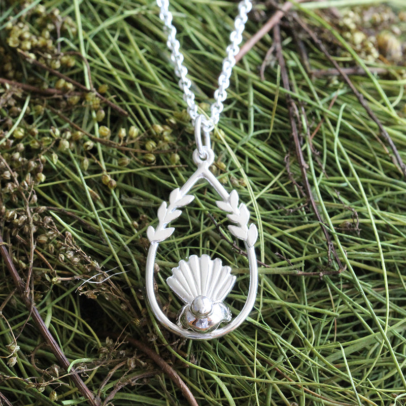 fantail necklace sterling silver