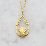 fantail necklace in gold-plated silver