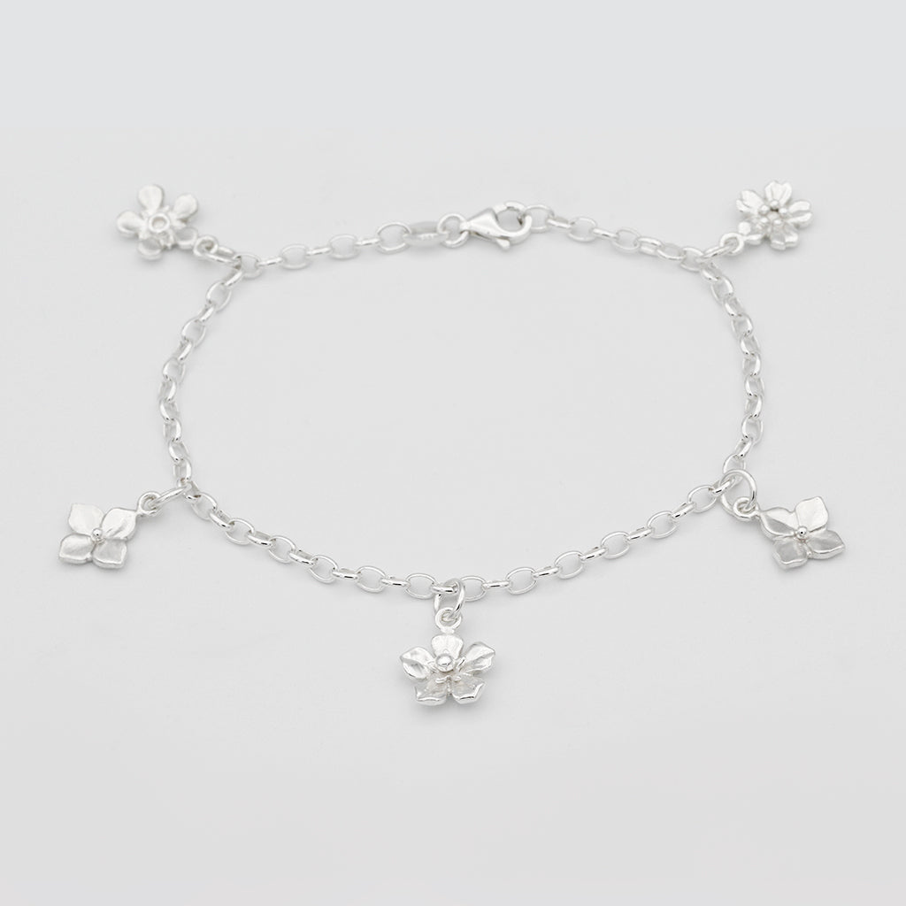 flower bracelet sterling silver