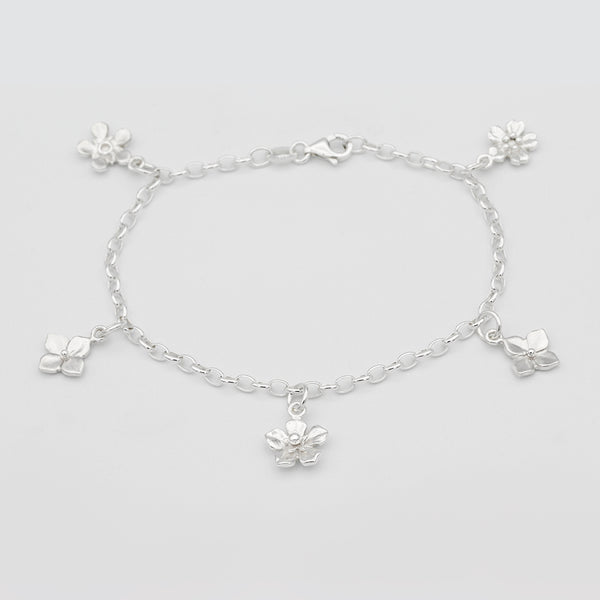 flower bracelet sterling silver