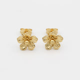 forget me not earrings gold plated