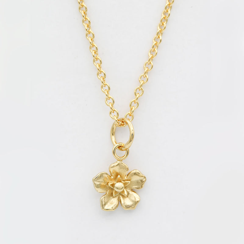 forget me not necklace gold plated