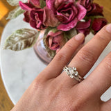 floral bridal ring set
