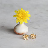 forget me not earrings in gold plated silver