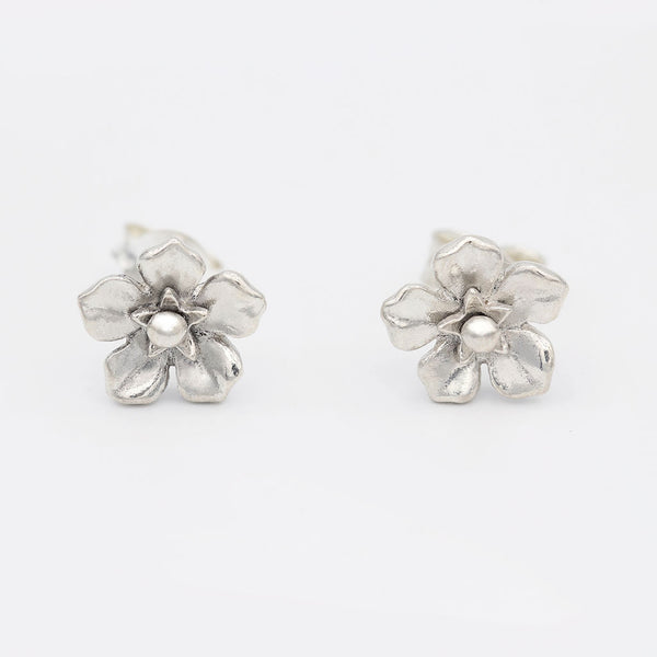 forget me not earrings in sterling silver