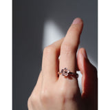 forget me not ring in rose gold