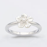forget me not ring in silver