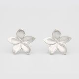 frangipani earrings silver