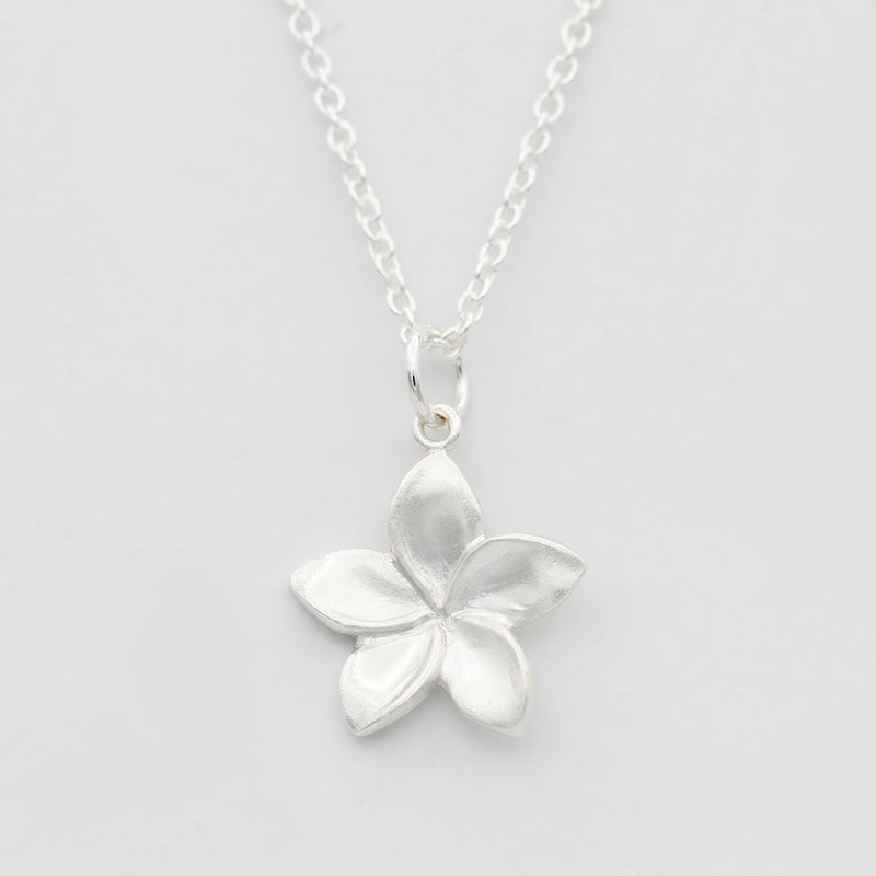 frangipani necklace silver