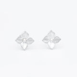 hydrangea earrings silver
