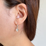 hydrangea flower hoop earrings