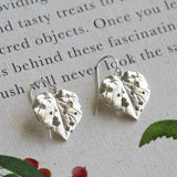 kawakawa leaf earrings silver