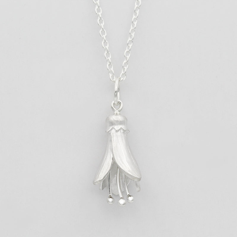 kowhai flower necklace sterling silver