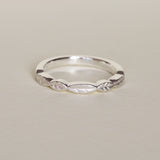 leaf ring in sterling silver