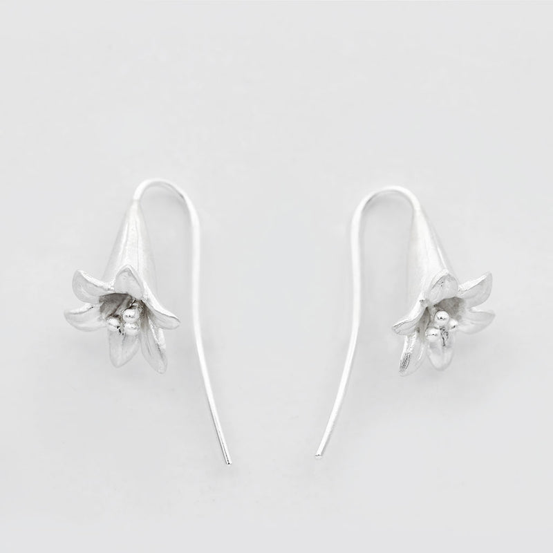 lily earrings in sterling silver