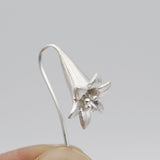 silver lily earrings